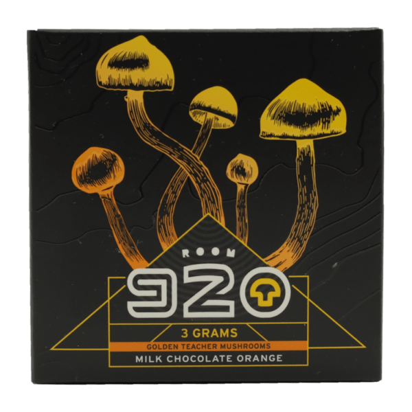 Room 920 - Mushroom Chocolate Bar - Milk Chocolate Orange - 3 grams | Magic Mushies Canada