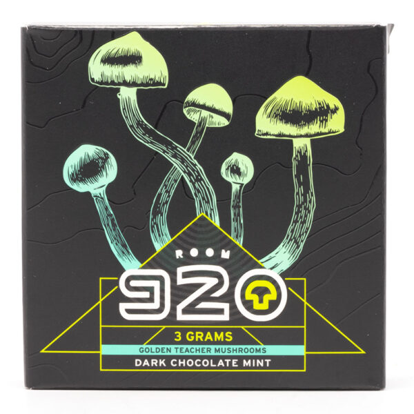 Room 920 - Mushroom Chocolate Bar - Dark Chocolate Mint - 3 grams | Magic Mushies Canada
